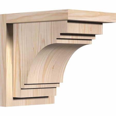 Ekena Millwork Pescadero Smooth Corbel w/Backplate, Douglas Fir, 7 1/2"W x 10"D x 10"H COR08X10X10PEC01SDF